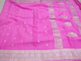 Pure handloom chiffon banarasi sarees
