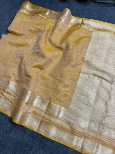 Banarasi soft tissue crush sarees