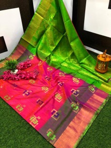 Viraja Fashionista-uppada pure pattu sarees with butti work