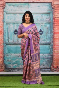 Viraja Fashionista- Sanganeri hand printed mulmul cotton sarees