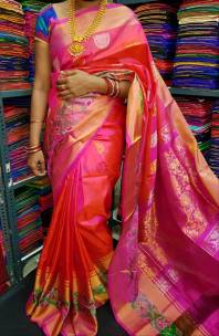 Uppada silk sarees with pochampally border