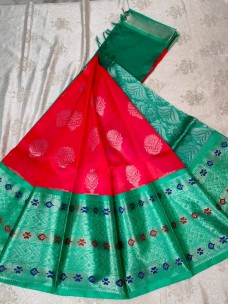 Pure handloom kuppadam sarees with paithani border