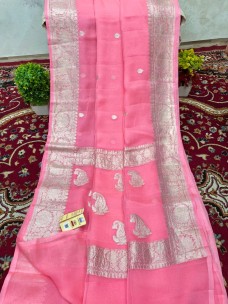 Pure handloom benaras chiffon sarees
