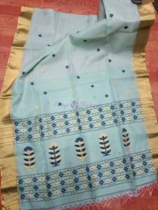 Pure handloom muslin jamdani sarees