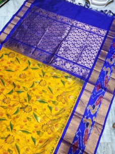 Kuppadam pattu with kalamkari printed sarees