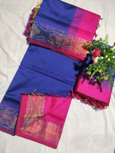 Tripura silk sarees with pochampally border