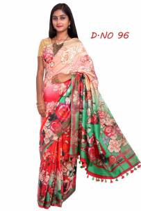 Digital printed linen by linen sarees