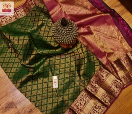Bridal kanchipuram brocade silk sarees
