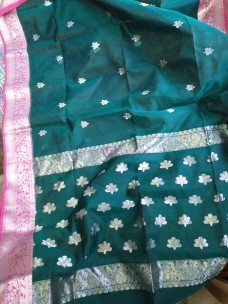 Handwoven muslin banarasi sarees