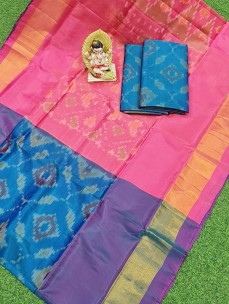 Uppada soft silk sarees with pochampally design