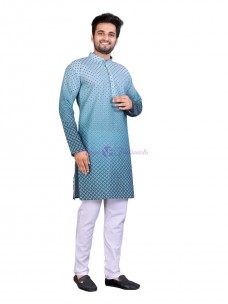 Men's dual shade Cotton kurta and pyjama set