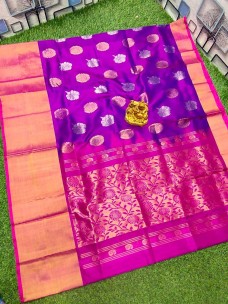 Uppada big border sarees with butti work