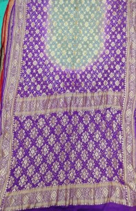 Banarasi silk chiffon bandhej sarees