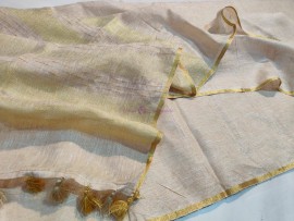 120 counts linen by linen sarees