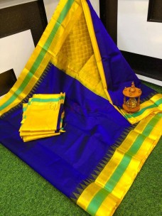 Handloom kuppadam sarees with temple border