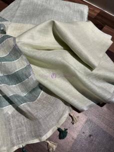 Pure linen by linen 120 counts sarees