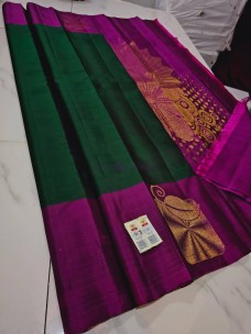 Pure kanchipuram silk chakra border sarees