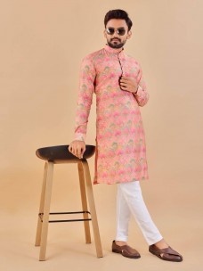 Premium soft cotton foil print kurta and pyjama set