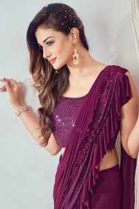 Ready to wear lycra sequins sarees