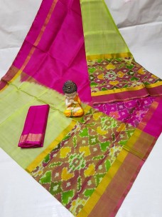 Uppada silk sarees with big pochampally border