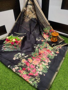 Alia silk floral print sarees