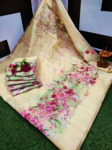 Alia silk floral print sarees