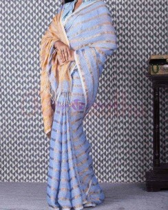 Pure linen by linen checks sarees