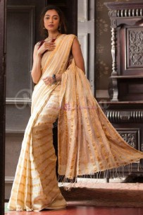 Pure linen by linen checks sarees