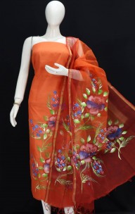 Pure Kota cotton hand painted dress materials