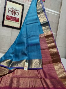Pure kanchipuram silk embose sarees