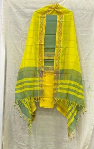 Mangalagiri pattu ikkat border dress materials