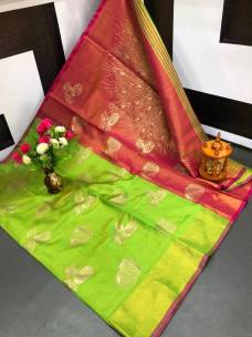 Uppada tissue silk printed sarees