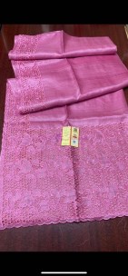 Pure desi tussar by tussar cutwork sarees