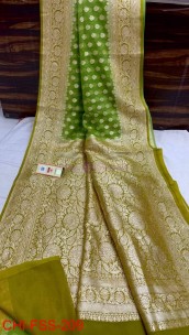 Handloom banarasi semi Georgette silk sarees