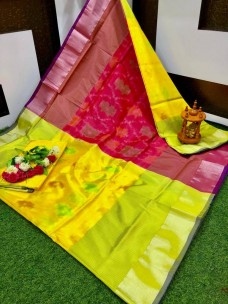 Lightweight uppada pochampally soft silk sarees