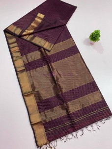 Maheshwari silk cotton jari checks sarees
