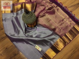 Pure handloom kanchipuram plain silk sarees