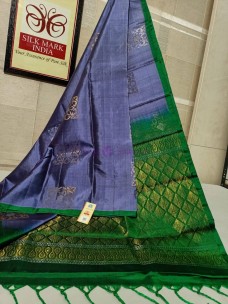 Pure kanjivaram soft silk sarees with aravta butta