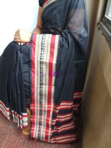 Black handloom narayanpet cotton sarees