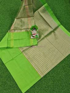 Apple green uppada tissue by cotton sarees