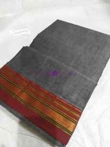 Grey mercerised narayanpet cotton sarees
