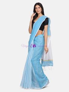 Light blue 120 counts pure linen sarees