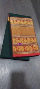 Black pure narayanpet cotton sarees with big border