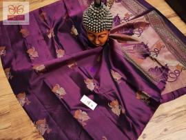 Burgundy pure kanchipuram soft silk sarees