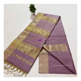 Light purple Maheshwari Tissue sarees
