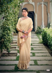 Sandal pure Georgette Sarees with satin patta