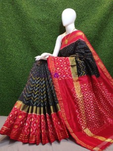 Viraja Fashionista - handloom ikkat silk sarees - Black
