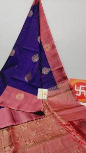 Purple pure kanchipuram soft silk sarees