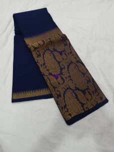 Navy blue 100 counts sungudi Cotton sarees