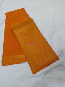 Orange sungudi Cotton sarees